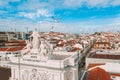 Beautiful aerial Lisbon view from above.