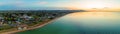 Panorama of Mornington Peninsula coastline.