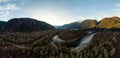 Beautiful Aerial Panoramic View of Canadian Mountain Landscape Royalty Free Stock Photo