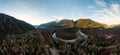 Beautiful Aerial Panoramic View of Canadian Mountain Landscape Royalty Free Stock Photo