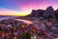 Panorama of Omis, Croatia Royalty Free Stock Photo