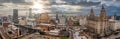 Beautiful aerial panoramic view of the Liverpool city skyline Royalty Free Stock Photo