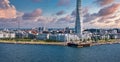 Beautiful aerial panoramic view of the Malmo city in Sweden.