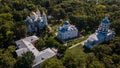 Beautiful aerial photo of ancient historical Chernihiv town with churches and cathedrals Royalty Free Stock Photo