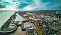 Beautiful aerial photo of the city Hull in UK