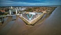 Beautiful aerial photo of the city Hull in UK