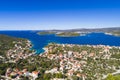 Beautiful aerial photo of Razanj in Dalmatia, Croatia Royalty Free Stock Photo