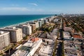 Beautiful aerial photo Surfside Miami FL Royalty Free Stock Photo