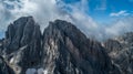 Beautiful aerial photographs form the mountains of the Dolomites