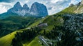 Beautiful aerial photographs form the mountains of the Dolomites