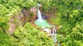 Beautiful aerial picture of Ciletuh waterfall Royalty Free Stock Photo