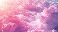 Beautiful aerial view above clouds at sunset, Beautiful cloudscape sunrise. AI-generated. Royalty Free Stock Photo