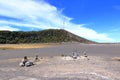 Beautiful aerial view of the ashfield in the Irazu volcano in Costa Rica Royalty Free Stock Photo