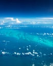 Beautiful aerial view of the Bahamas