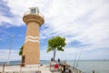 Beautiful aerial view of Balihai lighthouse port area