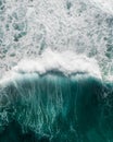 Beautiful aerial view of blue pristine water