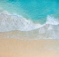 Beautiful aerial view of blue pristine water