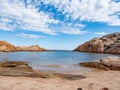 AERIAL VIEW OF CALA CRUCITTA IN CAPRERA,SARDINIA