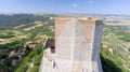 Beautiful aerial view of Castiglione D'Orcia, small medieval tow
