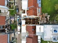 Beautiful aerial view, Casting Process in residential construction.