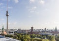 Beautiful aerial view of the center of Berlin, Germany, from the dome of the cathedral