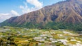 Beautiful farmland near Rinjani volcano