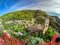 Aerial view of Eze village and the surroundings, France Royalty Free Stock Photo