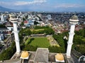 Beautiful aerial view of the Great Mosque, in Bandung, West Java