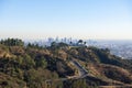 Beautiful aerial view of Griffith Park in Los Angeles, USA