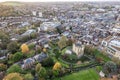 beautiful aerial view of the Guildford Castle and town center of Guildford, Surrey, United Kingdom Royalty Free Stock Photo