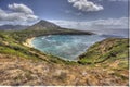 Beautiful aerial view of Haunama Bay Oahu Hawaii Royalty Free Stock Photo