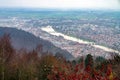 Beautiful aerial view of the Heidelberg Royalty Free Stock Photo