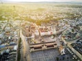 Beautiful historic market square at sunrise, Krakow, Poland Royalty Free Stock Photo