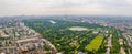 Beautiful aerial view of the Hyde park in London Royalty Free Stock Photo