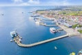 Beautiful aerial view of Ketapang harbor