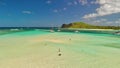 Beautiful aerial view of Mauritius Island