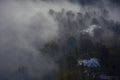 Beautiful aerial view misty landscape of Rawalakot, Azad Kashmir, Pakistan