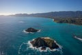 Beautiful Aerial View of the Moke Islands Oahu Hawaii Royalty Free Stock Photo