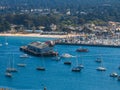 Beautiful aerial view of the Monterey town in California Royalty Free Stock Photo