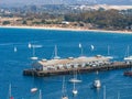 Beautiful aerial view of the Monterey town in California Royalty Free Stock Photo