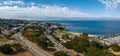 Beautiful aerial view of the Monterey town in California Royalty Free Stock Photo
