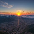 Beautiful aerial view of the mountains of Oaxaca at sunset in Mexico. made with Generative AI Royalty Free Stock Photo