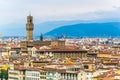 Beautiful aerial view of palazzo vecchio in Florence, Italy...IMAGE Royalty Free Stock Photo