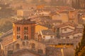 Beautiful aerial view panorama city bridge sunset Verona Italy Royalty Free Stock Photo