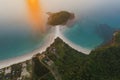 Beautiful aerial view of Pantai beach in Kudat, Malaysia