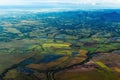 Beautiful aerial view from the plane over Punta Royalty Free Stock Photo