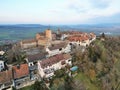 Beautiful aerial view of the Regensberg Castle Royalty Free Stock Photo