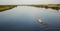 Beautiful aerial view of the river Great Volga