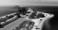 Beautiful aerial view of Sanibel Causeway, Florida - USA Royalty Free Stock Photo