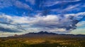 Beautiful Aerial View of The Santa Rita Mountains Near Tubac, Arizona